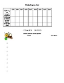 weekly progress sheet