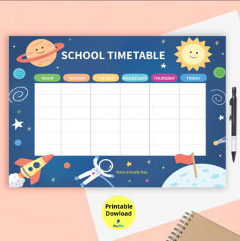 Preview of weekly timetable - printables