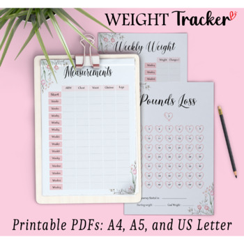 Preview of weight loss tracker printable,digital printable weightloss journal,pound lost