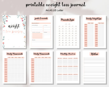 weight loss tracker printable printable weight loss journal weight loss chart