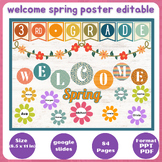 welcome spring editable poster