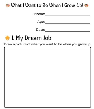 what i want to be when i grow up worksheet - when i grow up template ...