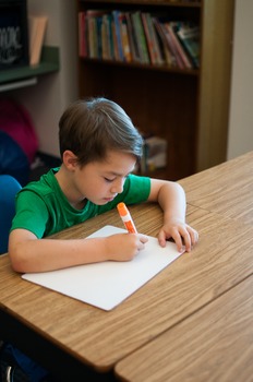 Preview of Stock Photo: Student Writing on a Whiteboard #1 -Personal & Commercial Use