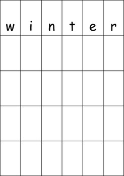 Preview of winter bingo