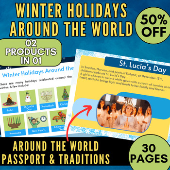 Preview of winter holidays around the world,holiday around the world passport, traditions