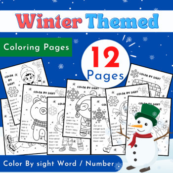 Preview of sight word coloring Pages | first day back from winter break - January