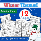 sight word coloring Pages | first day back from winter bre