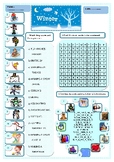 winter vocabulary, games, word puzzle