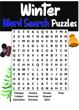 Preview of winter word search puzzles