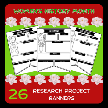 Preview of Women in History  Research Project - Women's History Month,women's day