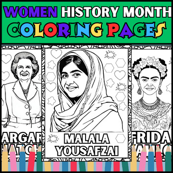 Preview of women history month Coloring Pages | women history month icons Coloring Book