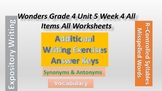 wonders Grade 4 Unit 5 Week 4 All Items All Worksheets