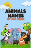 workbook animal names  for kids