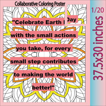 Preview of world Earth Day Quote, Zantangle Collaborative Poster| Mother Earht day Bundle