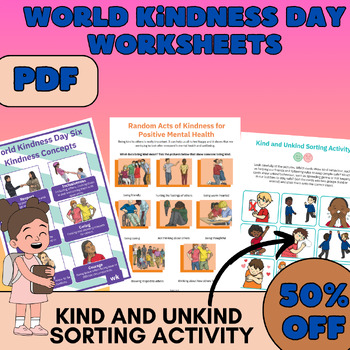 Preview of world kindness day,light the world with Kindness activities for kindergarten