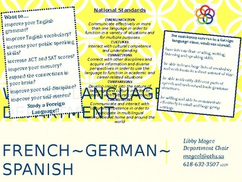 Preview of world language department brochure