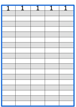 Preview of write numbers 1-100 small table