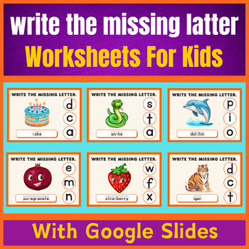 write the missing latter Printable Worksheets With Google Slides.