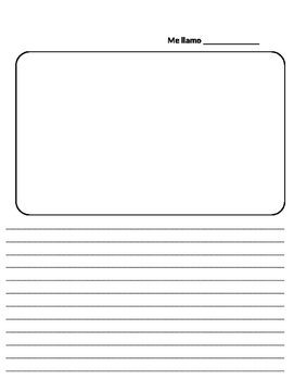 writing and drawing template by Senora Schneiders Spanish Shop | TpT