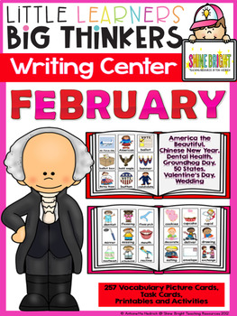 Preview of writing center February (16 Writing Activities and 239 Picture Cards)