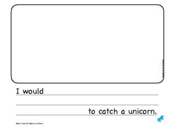 Preview of writing prompt - how to catch a unicorn