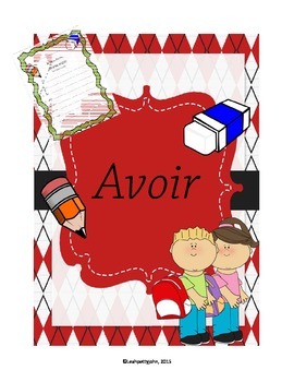 Preview of writting the french verb AVOIR (ecrire le verbe AVOIR)
