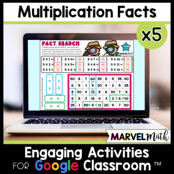 Preview of x 5 Multiplication Facts Practice - Digital Activities - Multiplication Fluency