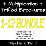 x1-x12 Multiplication Facts Practice Brochures BUNDLE - 1-