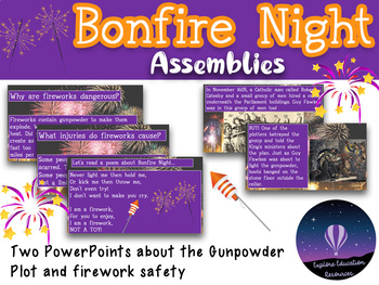 Preview of x2 BONFIRE NIGHT PowerPoints - Firework Safety Lessons