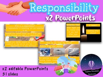 Preview of x2 RESPONSIBILITY Assembly PowerPoints - PSHE, environment