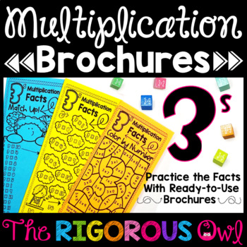 Preview of Multiplication Fact Family Practice | Multiply by 3 | Multiplication Brochures