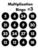 x3 Multiplication Facts Bingo Printable