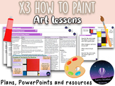 x3 Painting Art Lessons - Using a paintbrush, brushstrokes