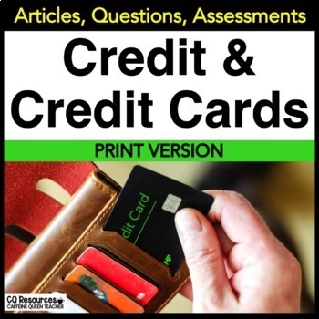 Preview of Financial Literacy Understanding Credit Consumer Math Lesson Career Exploration