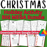 xmas Holiday ALL Activity BIG MEGA Bundle - 256 PAGES chri