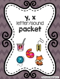 y, x Letter/Sound Packet