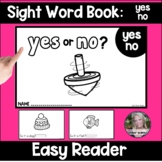 yes or no Sight Word Book