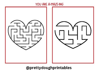 Preview of you are A-MAZE-ING worksheet activity pack