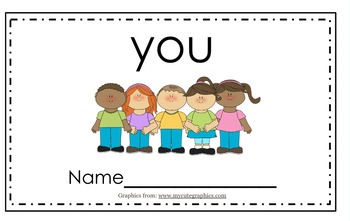 Preview of you - sight word book (fill in the blank)