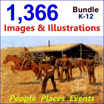 Preview of Clip Art & Posters Bundle: 1,366 Images & Illustrations | People, Places, Events