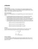 z-Scores Worksheet (with notes, practice problems, answer key)