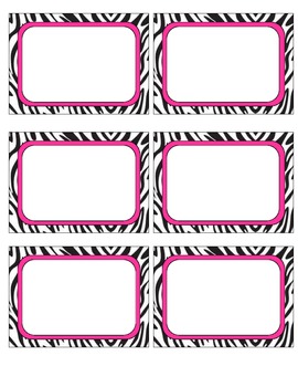 zebra print labels for the classroom by Laura Carson | TpT