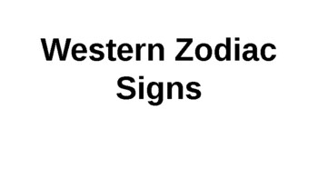 Preview of zodiac signs / signes zodiaque ppt