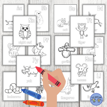 Preview of Alphabet Coloring Pages- Zoo Animal Cloring Pages