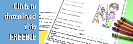 FREE Nouns and Verbs Printable | ESL Teach Well