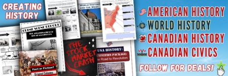 Specializing in paperless and printable products for American History, Canadian History, Canadian Civics and the World Wars.  