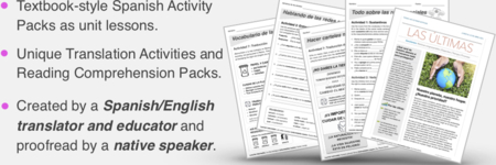 Professional, textbook-like worksheets and activities for Intermediate Spanish students